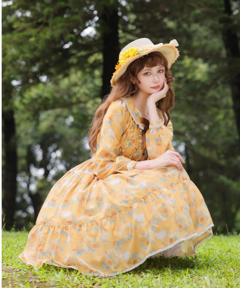 ひまわりの庭」シンプルワンピース【10/30まで】送料無料！ | GIRLISM