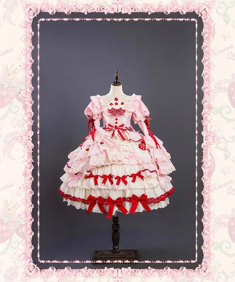 苺パーティー」ワンピースドレスフルセット【3/2まで】送料無料