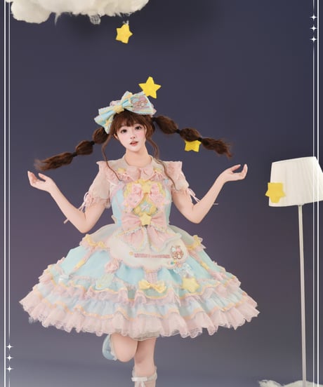 「花と真珠箱×サンリオ」LITTLE TWIN STARSワンピース＆ジャンパースカート【3/10まで】送料無料！