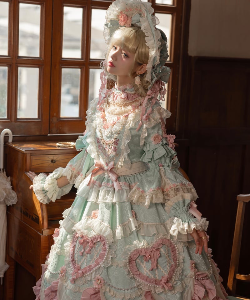 アンティークキルト ドレスデンフリーカバー ヴィンテージ籐籠の