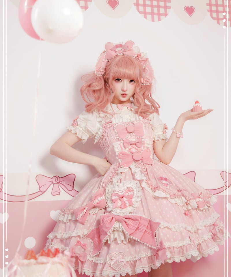 花と真珠箱×サンリオ」MY MELODYワンピース＆ジャンパースカート【3/10