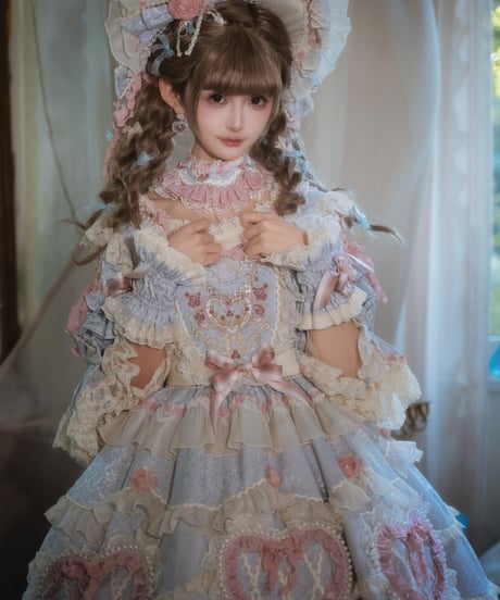 「Vintage Cake」ドレス４点フルセット（サックス） 【2/14まで】送料無料！