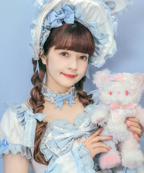 「ラビットリボン」青木美沙子コラボドレス（サックス）【6/15まで】送料無料！
