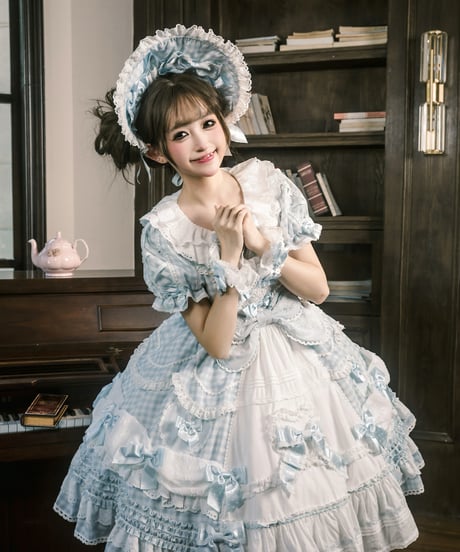 青木美沙子コラボ「ハートコンチェルト」ワンピース＆小物（サックス） 【9/30まで】送料無料！