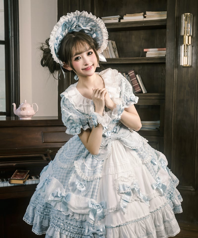 青木美沙子コラボ「ハートコンチェルト」ワンピース＆小物（サックス