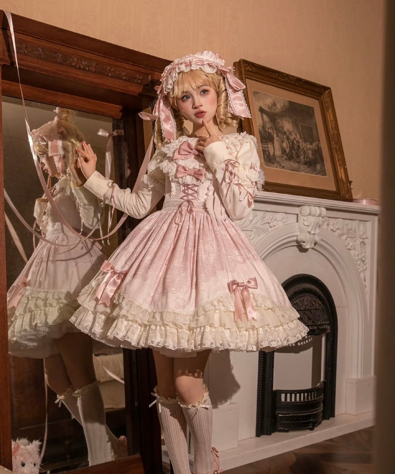 レース人形2.0」レース柄ジャンパースカート 【12/25まで】送料無料