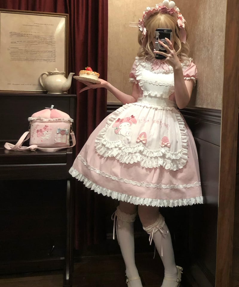 マイメロコラボ」エプロンワンピース 【3/7まで】送料無料！ | GIRLISM