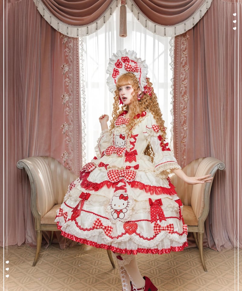 hello Kitty プリンセスフラワードレスカントリーヴィンテージ 50th 花と真珠箱×サンリオ」HELLO KITTYドレス【3/10まで】送料無料！ | GIRLISM
