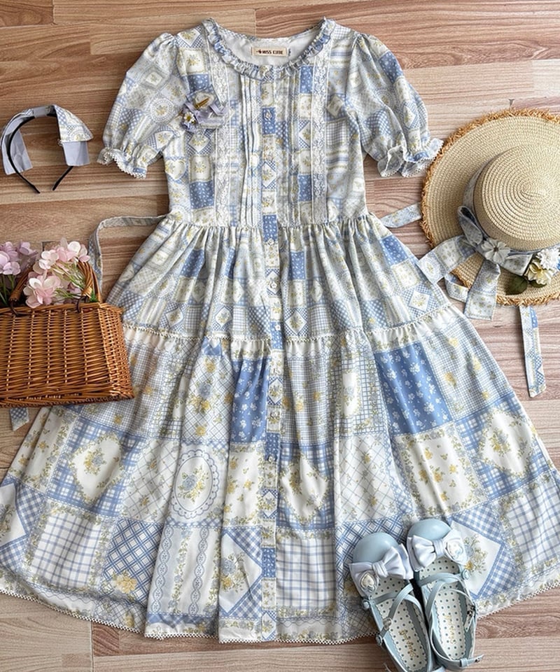 パッチワークガーデン」半袖ワンピース 【7/16まで】送料無料！ | GIRLISM