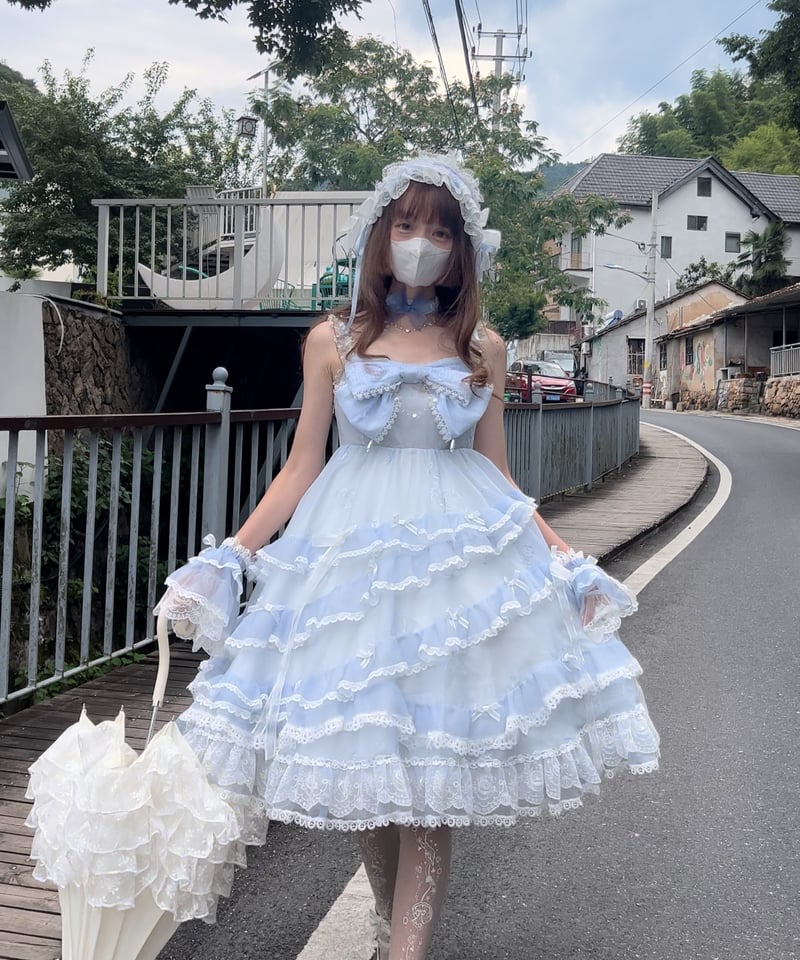 ガラスと波の歌」段々ジャンパースカート【9/8まで】送料無料！ | GIRLISM