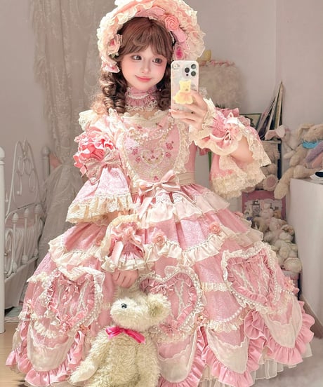 「Vintage Cake」ドレス４点フルセット（ピンク） 【2/14まで】送料無料！
