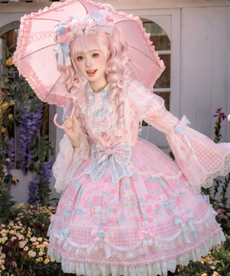 「花箱×サンリオ マイメロディ」薔薇姫袖ワンピース 【7/20まで】ロリータ