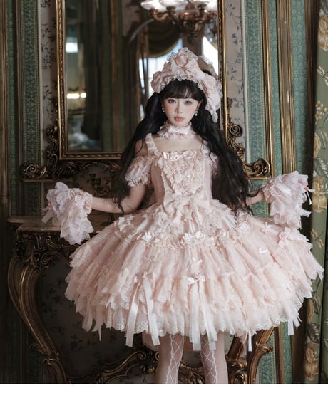 「Pinik Mist Oath」ワンピース＆ジャンパースカート（ピンク） 【2/5まで】送料無料！
