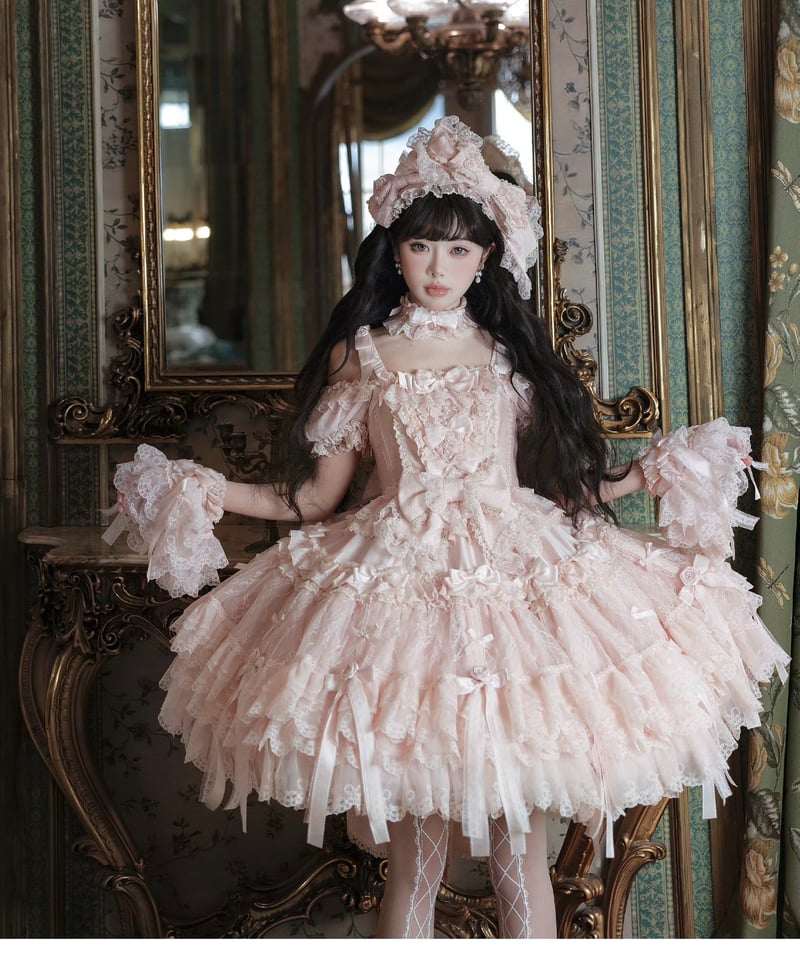 Pinik Mist Oath」ワンピース＆ジャンパースカート（ピンク） 【2/5