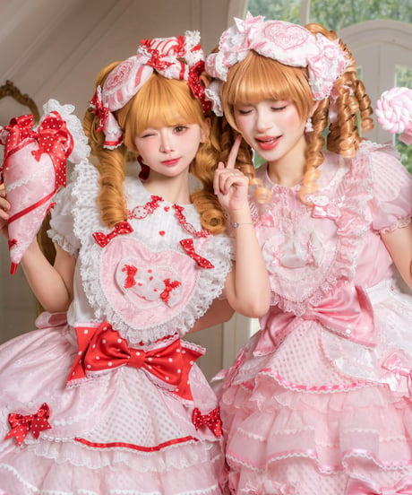 「Candy」ハートサロペット＆ブラウス 【12/10まで】送料無料！