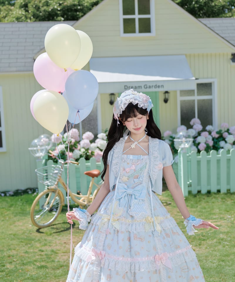 仲夏物語リトルツインスターズコラボ」段々ジャンパースカート 【6/8