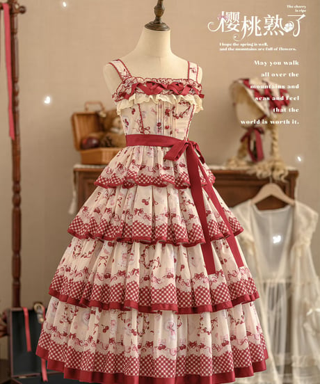 「Cherry Season」ジャンパースカート 【1/3まで】送料無料！