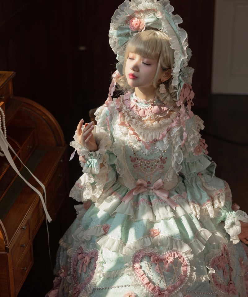 Vintage Cake」ドレス4点フルセット（ミント） 【2/14まで