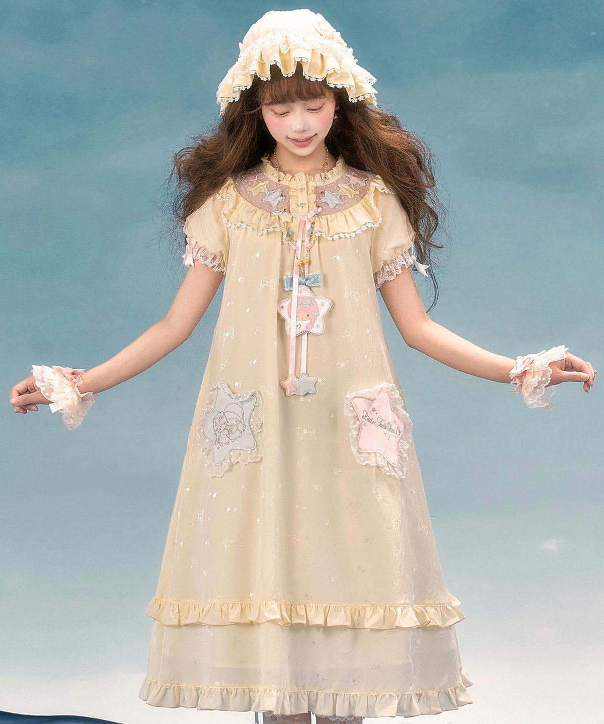 仲夏物語リトルツインスターズコラボ」無地ドールワンピース【6/8まで