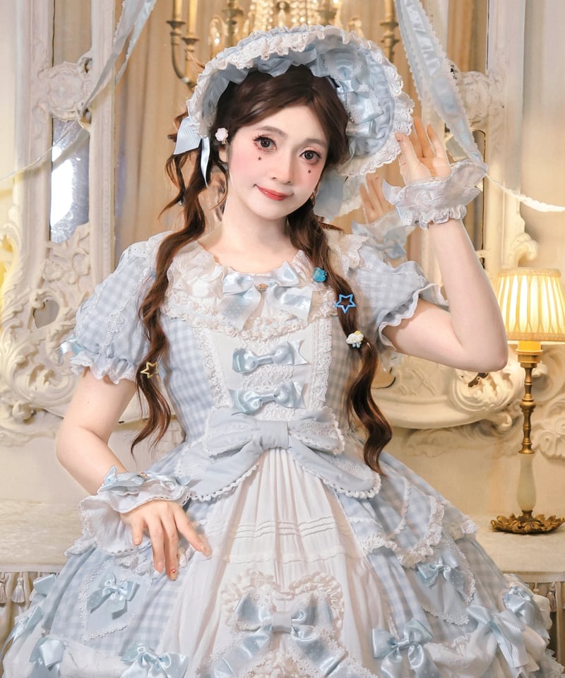 青木美沙子コラボ「ハートコンチェルト」ワンピース＆小物（サックス