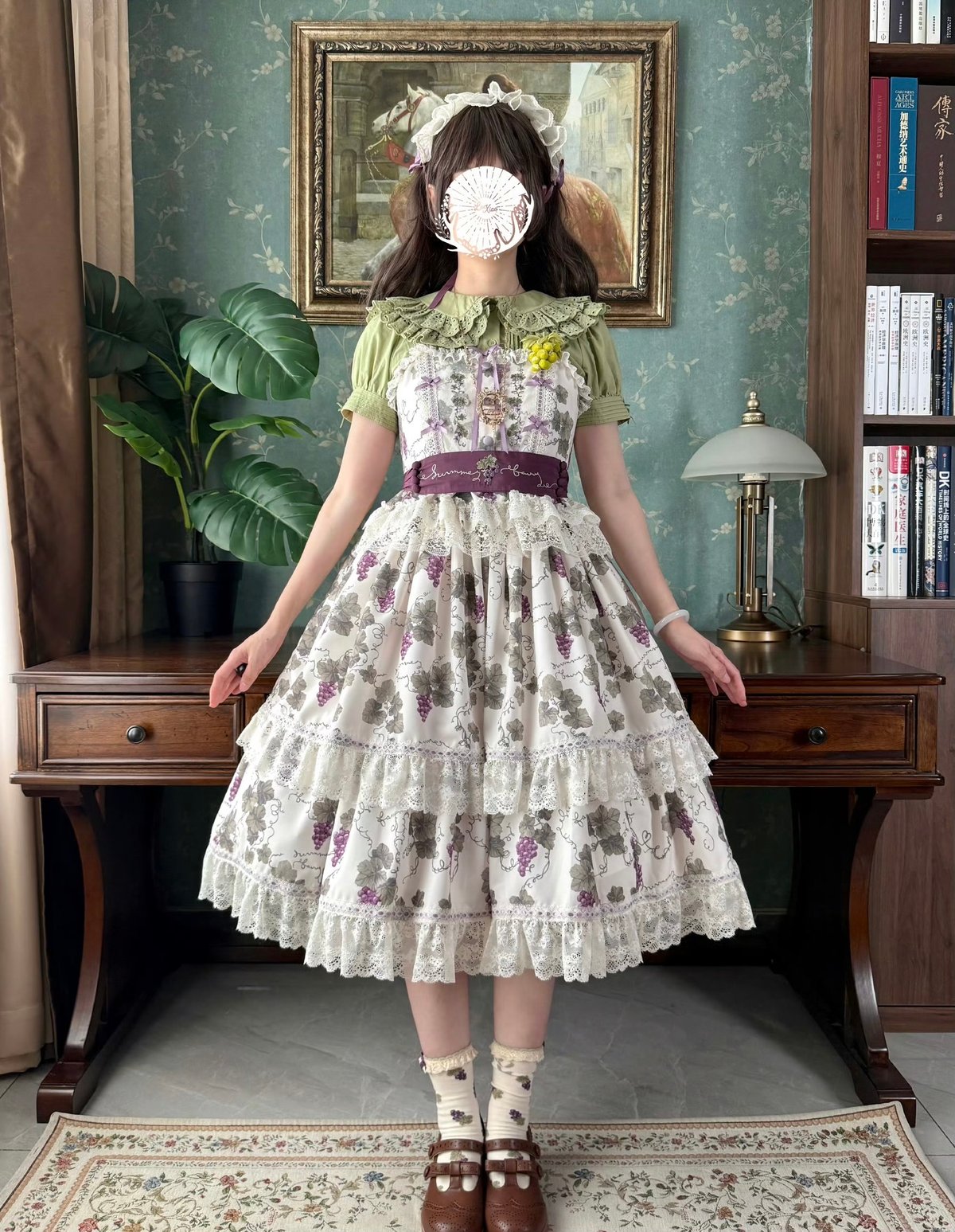 ロワールの葡萄園5.0」段々ジャンパースカート【8/9まで】 送料