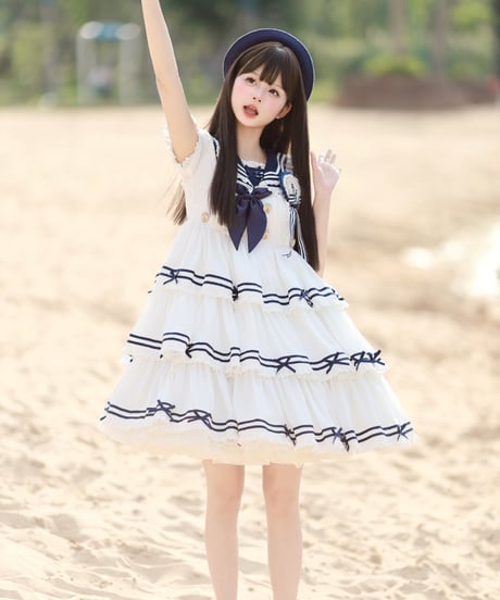 「Navy Girl」半袖ワンピース5点フルセット 【5/2まで】送料無料！