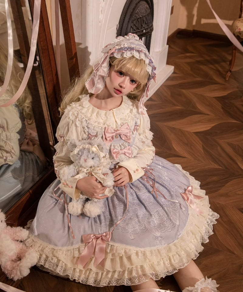 レース人形2.0」レース柄ジャンパースカート 【12/25まで】送料無料