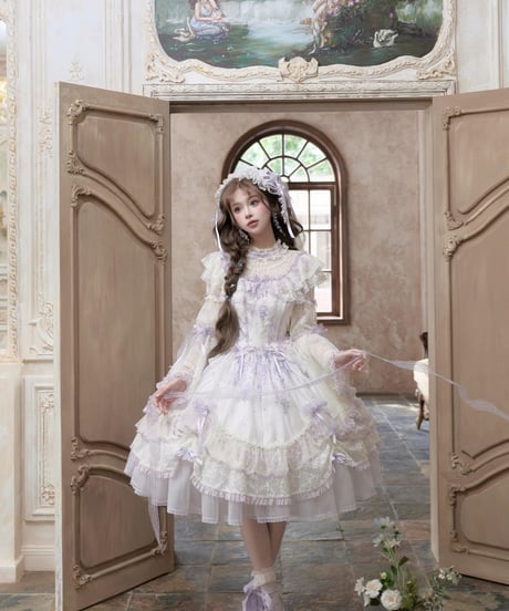 「藤の庭」姫袖ワンピース【5/25まで】ロリータ