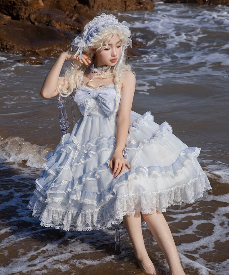 ガラスと波の歌」段々ジャンパースカート【9/8まで】送料無料！ | GIRLISM