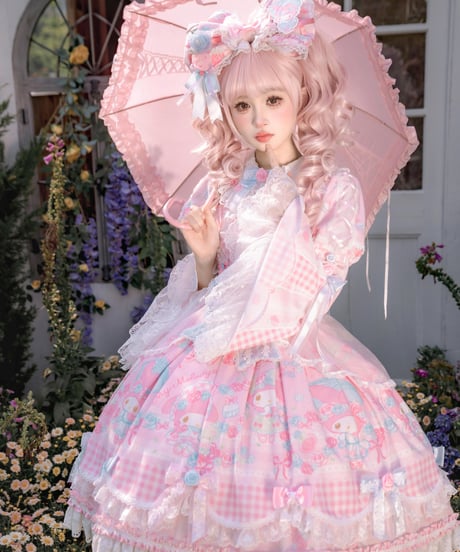 「花箱×サンリオ マイメロディ」薔薇姫袖ワンピース 【7/20まで】ロリータ
