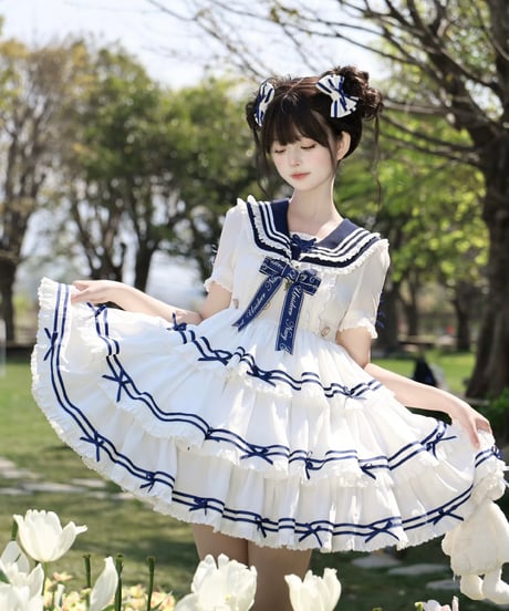 「Navy Girl」半袖ワンピース5点フルセット 【5/2まで】送料無料！