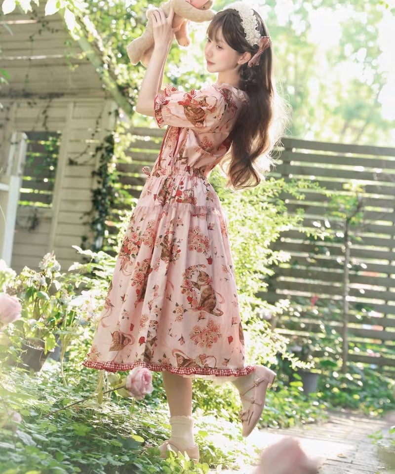 田園猫」ワンピース＆小物 【6/21まで】送料無料！ | GIRLISM