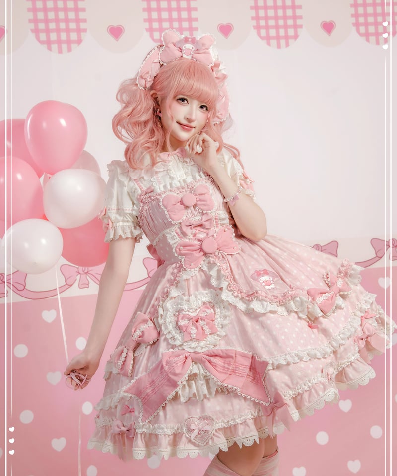 花と真珠箱×サンリオ」MY MELODYワンピース＆ジャンパースカート【3/10