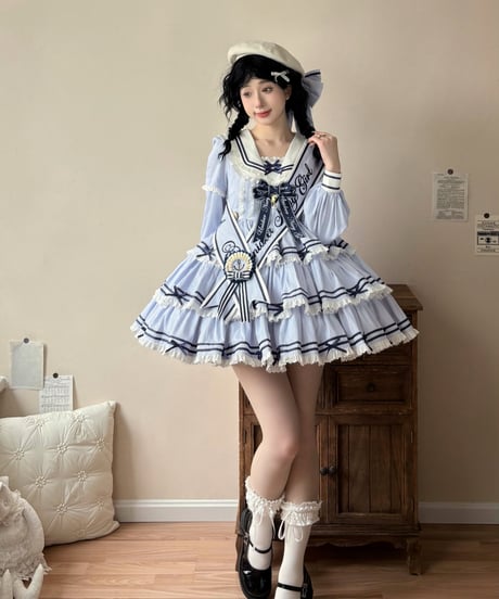 「Navy Girl」長袖ワンピース5点フルセット 【5/2まで】送料無料！