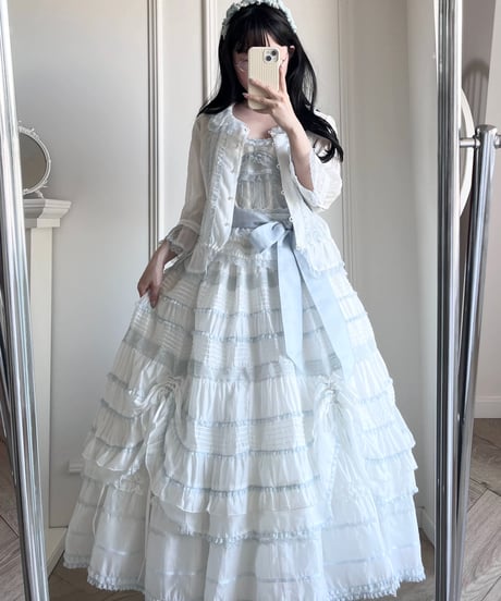 「Jewel in Dawn」ブラウス、ベスト、スカート（白サックス）【5/22まで】ロリータ