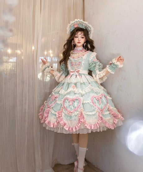 「Vintage Cake」ドレス４点フルセット（ミント） 【2/14まで】送料無料！