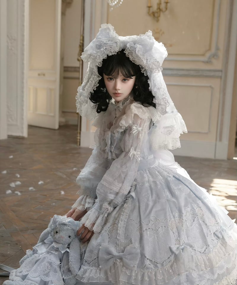 Antique Doll 刺繍レースのジャンパースカート Antique Doll 刺繍レースのジャンパースカート