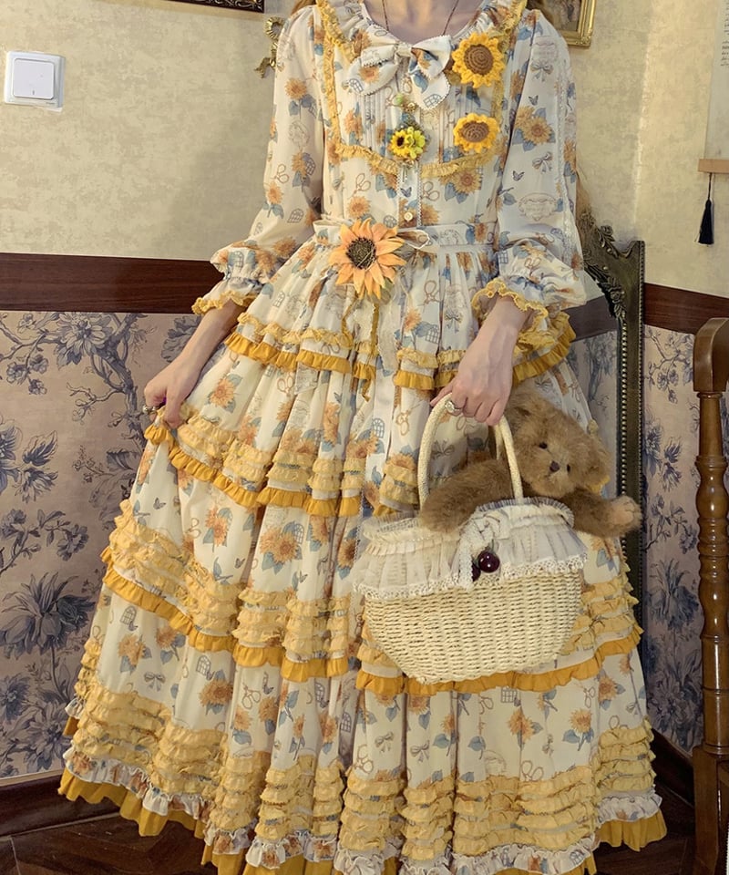 ひまわりの庭」ゴージャスワンピース【10/30まで】送料無料！ | GIRLISM