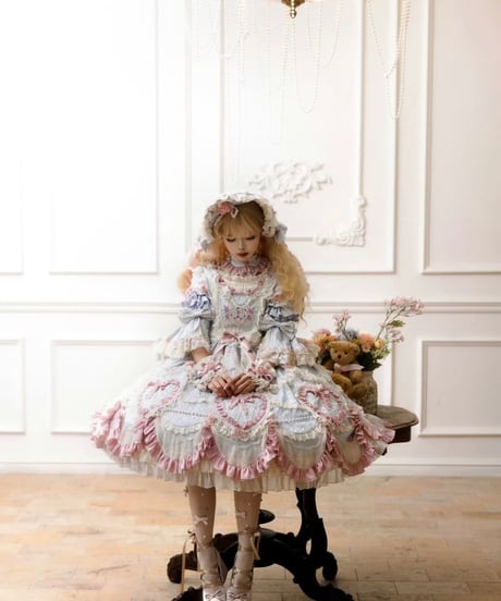 「Vintage Cake」ドレス４点フルセット（サックス） 【2/14まで】送料無料！