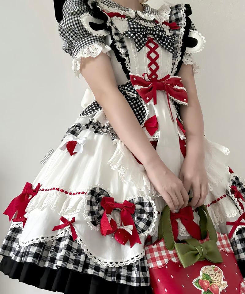 ショートケーキ図鑑」メイドワンピース＆ジャンパースカート（黒