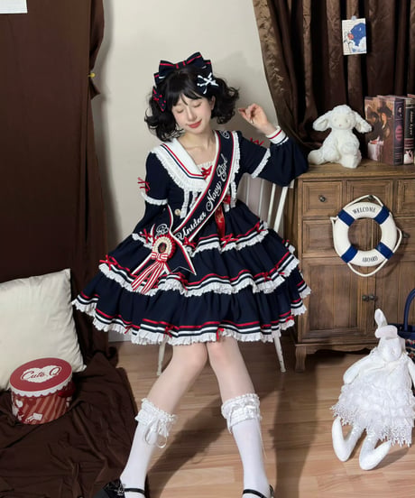 「Navy Girl」長袖ワンピース5点フルセット 【5/2まで】送料無料！