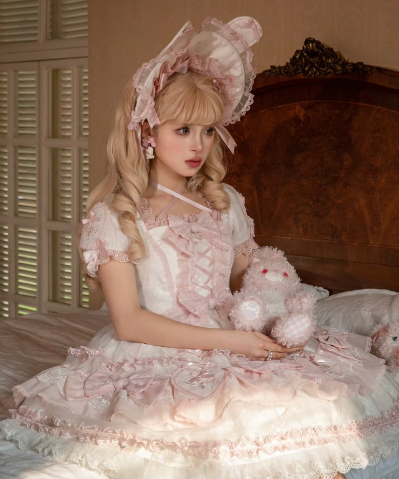 ラビットリボン」スペシャルワンピース＆ボンネット【6/15まで】送料