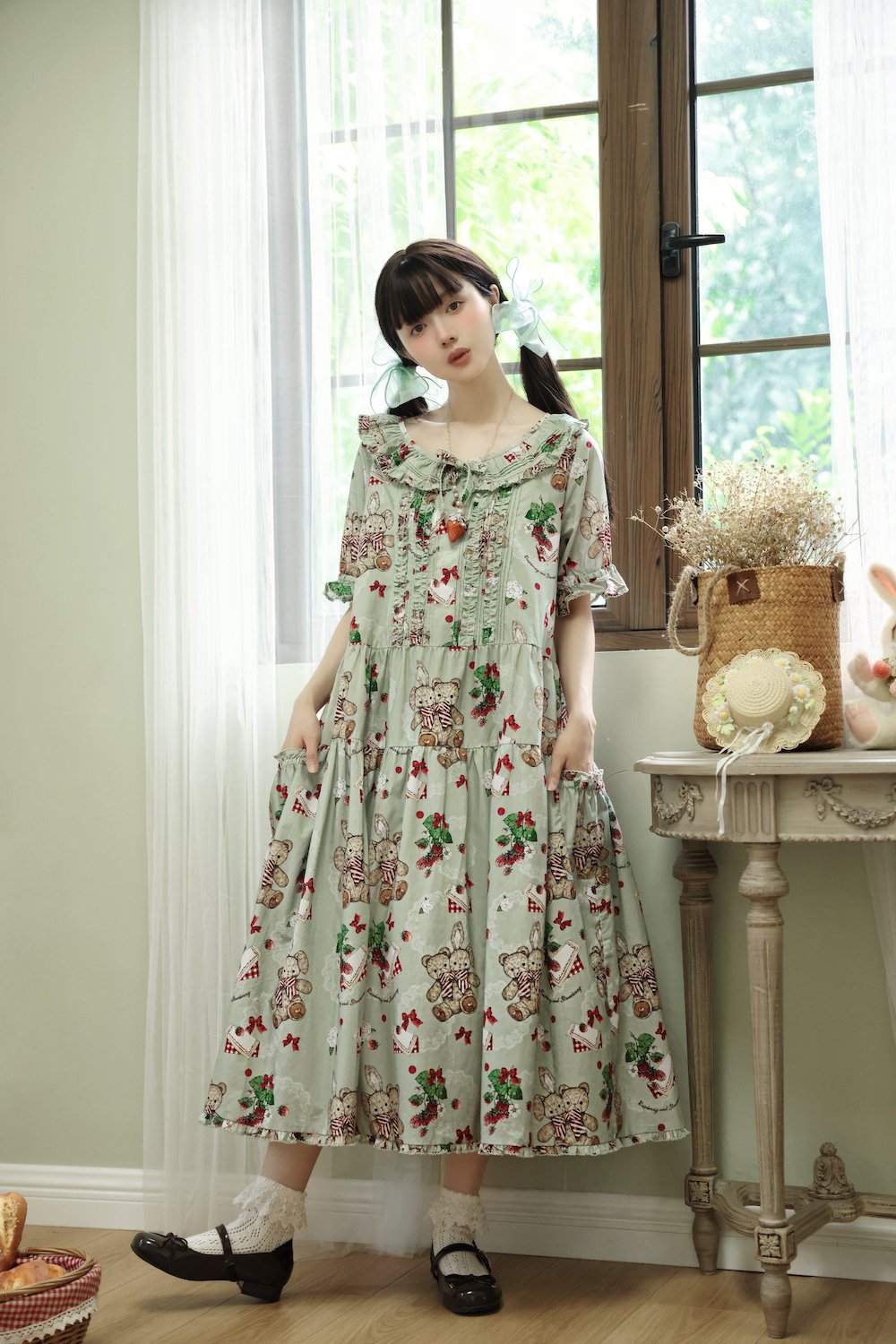 イチゴのくまちゃん2.0」シンプルワンピース【7/31まで】 送料無料