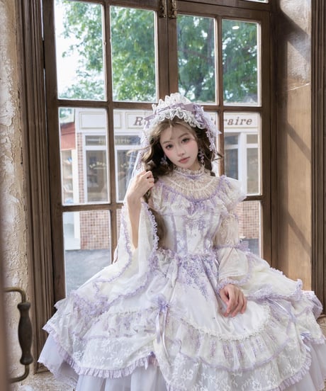 「藤の庭」姫袖ワンピース【5/25まで】ロリータ