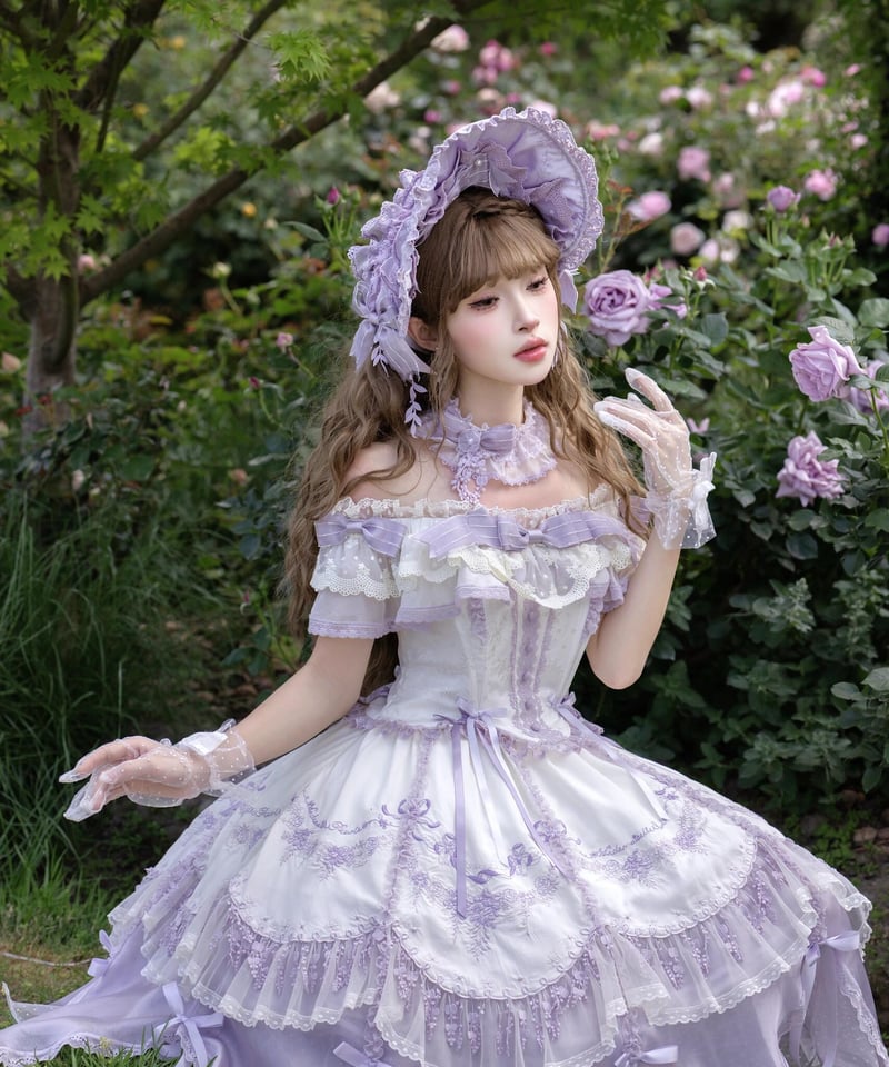 藤の庭」オフショルダーワンピース【5/25まで】ロリータ | GIRLISM