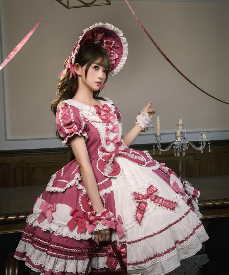 青木美沙子コラボ「ハートコンチェルト」ワンピース＆小物（ローズ