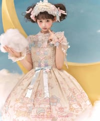 「仲夏物語リトルツインスターズコラボ」柄付きジャンパースカート 【6/8まで】ロリータ