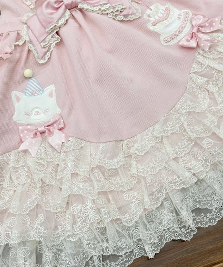 「ウエディングケーキ」刺繍サロペットスカート 【12/28まで】送料無料！
