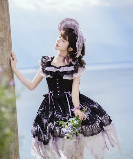 「藤の庭」オフショルダーワンピース【5/25まで】ロリータ