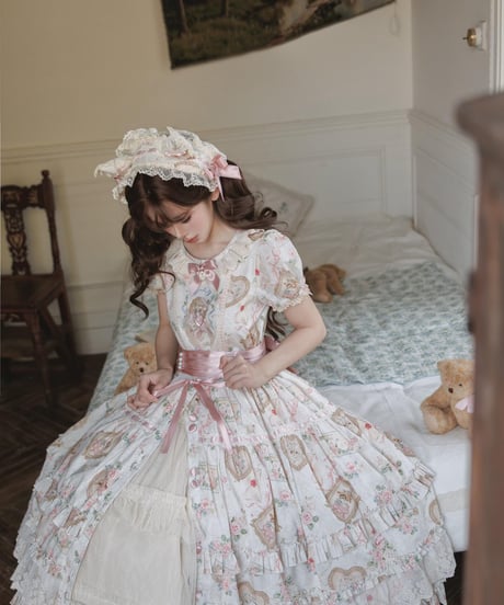 「Victorian Cat」ロングワンピース（コットン/シフォン） 【3/14まで】送料無料！
